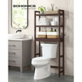 thumbnail image 2 of SONGMICS Over-The-Toilet Storage Bathroom Organizer Toilet Rack with Adjustable Shelf, Brown UBTS01BR, 2 of 6