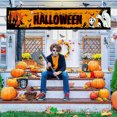 thumbnail image 2 of EUDIDV Spooky Props Halloween New Background Banner Halloween Polyester Flag Pulling Party Supplies Outdoor And Indoor Decoration Flag Supplies Halloween Decorations, 2 of 6