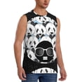 thumbnail image 2 of Kdxio Black Head Woman with Panda Hair for Men's Muscle T-shirt,Sleeveless for Workout Running Athletic Gym Lounge Casual, 2 of 7