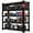 Black*Wire mesh, variant on Rvchic 5-Tier Heavy Duty Storage Shelving Unit,72" H x 48" W x 24" D,5000 Lbs Capacity,Adjustable Steel Garage Shelves for Warehouse,Garage,Iron Plate