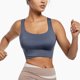 thumbnail image 5 of Sujetador deportivo sin aros para mujer - Camiseta de yoga sexy con fruncido y relleno fijo en el pecho - S-XL, 5 of 5