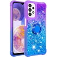 thumbnail image 2 of Phone Case for Samsung Galaxy A13 4G, Shiny Bling Quicksand Effect TPU Bumper Case with Four Corners Anti-Fall Heavy Protection Cover for Samsung Galaxy A13 4G, Purple Blue, 2 of 14