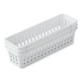 thumbnail image 2 of Mainstays 3-Pack Plastic Narrow Drawer Organizer Storage Baskets, Kitchen Drawer, Desk Drawer and Bathroom Drawer Organizer Bins, 10.3" x 3.1" x 2.4", 2 of 11