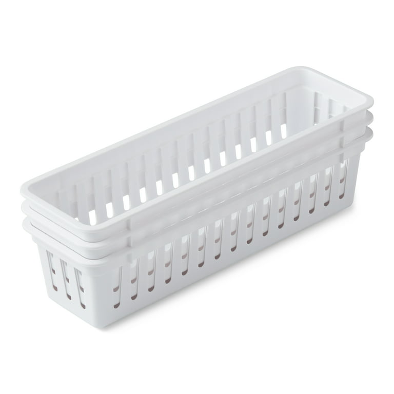 Home-Complete Set of 3 Storage Bins - Basket Set for Toy, Kitchen, Closet, and Bathroom Storage -Shelf Organizers(Black)