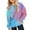 Sky Blue, variant on Kids Girls Tie Dye Hooded Sweatshirt Front Pocket Pullover Long Sleeve Tops Comfy Soft Outwear for Junior Girls