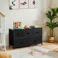 thumbnail image 2 of EDX Commo à 5 Tiroirs pour Chambre, Petite Armoire de Rangement en Tissu, Noire, 2 of 8