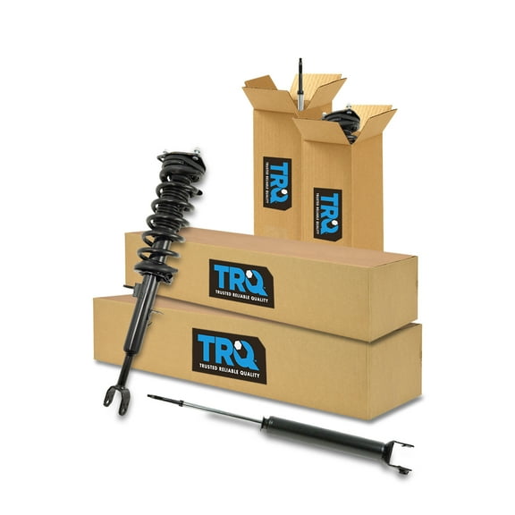 TRQ Front and Rear Complete Strut Assembly & Shock Absorber Kit Shock & Spring Strut Assembly Fits Select 2003-2006 INFINITI G35