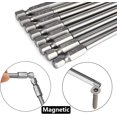 thumbnail image 4 of 8 Uds vástago hexagonal de 1/4 pulgadas puntas de destornillador Torx cabeza de seguridad magnética destornillador de acero Star S2 T8-T40, 100mm/3,93 pulgadas de largo, 4 of 5