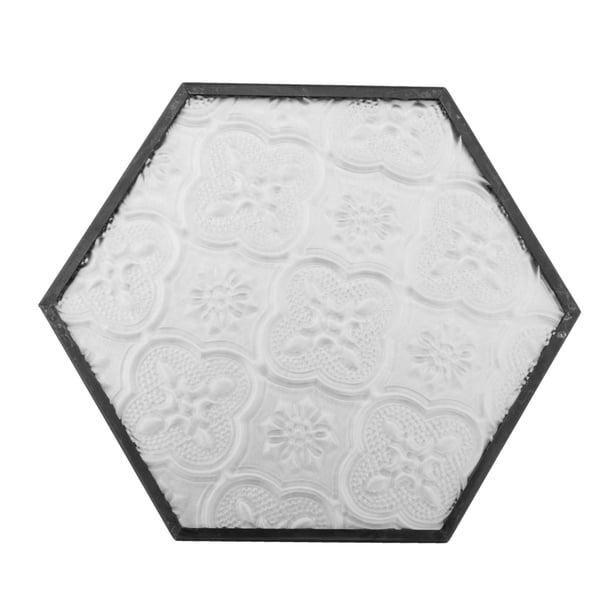 Posavasos de cristal con borde dorado, soporte para taza, cojín, mantel individual para bebidas, tapete para el hogar Negro