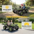 thumbnail image 6 of East doll 24V Powered Ride on Dump Truck, 24V 2 Seater Ride on Car for Big Kid, 24 Volt Ride on Toy with Powerful Wheels for Boy Girl, 4WD 400W Motor, 24V Ride Ons for Kid Aged 3-8Y, Green, 6 of 9
