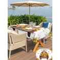 thumbnail image 5 of Outdoor Tablecloth with Umbrella Hole for Patio/Picnic/Party/Camping, Sunflower Truck Waterproof Table Cloth Rectangle Table Cover Washable, Yellow Flowers Summer Botanical Watercolor (60"x 84"), 5 of 8