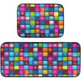 thumbnail image 1 of Color Rainbow Kitchen Mat Set of 2, Non-Slip Kitchen Rug for Floor, Waterproof Sink Carpet for Home, Office, Laundry, 1 of 5