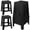 Black-6, variant on 6 Black Plastic Nesting Stools 16.9 Inch Portable Flexible Seating