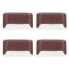 

TBOLINE 4x Solar Deck Step Wall Lights Stairs Fence Decor Lamps (Brown/Color Light)