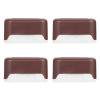 Eyfqtcs 4 Luces Solares De Pared Para Escalones De Cubierta, Lámparas Decorativas Para Vallas Y Escaleras (Luz Marrón/Blanca)