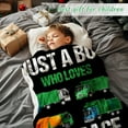 thumbnail image 4 of Just A Boy Who Loves Garbage Trucks Flannel Lightweight Blankets Quilt Plush Fleece Soft Bedding Throw Blanket for Couch and Bed 40"x30" for Pet, 4 of 6