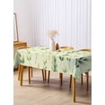 thumbnail image 3 of Sage Green Leaves Rectangle Tablecloth, Summer Botanical Farmhouse Leaf Waterproof & StainResistant Tablecloth, Washable Oil-proof Table Cover for Dining/Party/Wedding/Camping/Buffet 54x108 In, 3 of 9
