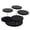black, variant on Round Jewelry Display Stand, Acrylic Holder for Ear Purse Figurines transparent