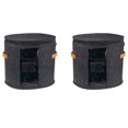 thumbnail image 1 of 2X Round Hat Storage Box - Foldable Hat Box with Lid for Stuffed Clothes and Animal Toy, Carrying Box Dark Grey, 1 of 8