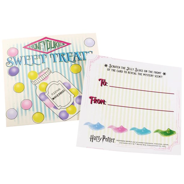 Harry Potter Honeyduke's Candy Scratch & Sniff Card Set (28ct) Includes Envelopes - Bertie Bott's Beans, Chocolate Frogs & More - Perfect Party Favors for Boys & Girls - Walmart Business Supplies for Free Printable Harry Potter Candy Labels