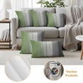 thumbnail image 5 of Sage Green Gray Ombre Outdoor Pillow Covers 24x24 Set of 2, Waterproof Patio Throw Pillowcase Protectors, Vintage Country Wooden Square Decorative Pillow Shams Cushion Covers for Seat Bed Couch Sofa, 5 of 8