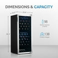 thumbnail image 4 of Newair Freestanding Wine Refrigerator, 98 Bottle Dual Zone Compressor Wine Fridge in Stainless Steel, 4 of 16