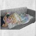 thumbnail image 6 of Yoga Soft Flannel Fleece Blanket, Woman Doing Warrior 3 Pose Virabhadrasana on Mandala Inspired Floral Backdrop Balance, Cozy Plush for Indoor and Outdoor Use, 60" x 80", Multicolor, by Ambesonne, 6 of 6