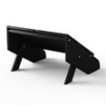 thumbnail image 6 of WestinTrends Riviera Modern HDPE Plastic Folding Patio Adirondack Ottoman, Black, 6 of 15