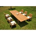 thumbnail image 4 of Grade-A Teak Dining Set: 6 Seater 7 Pc: 122" Atnas Double Extension Rectangle Table And 6 Lagos Arm Chairs Outdoor Patio WholesaleTeak #WMLGv, 4 of 4