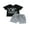 Black, variant on Bagilaanoe 2pcs Toddler Baby Boy Short Pants Set Short Sleeve Letter Print T Shirt Tops + Shorts 6M 12M 18M 24M 3T Kids Casual Summer Outfits