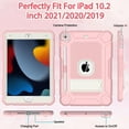 thumbnail image 4 of BMOUO Case for iPad 9th 8th 7th Generation (10.2 inch, 2021/2020/2019), Shockproof Protective iPad 10.2 Case with Built-in Stand/Pencil Holder, Pink, 4 of 7