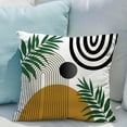 thumbnail image 5 of Boho Pillow Covers 20x20 Set of 2, Bohemian Mid Century Style Green Gold Throw Pillow Covers Linen Farmhouse Vintage Abstract Art Boho Decor Cushion Case Home Decor for Couch Sofa Outdoor, 5 of 6