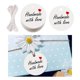 thumbnail image 5 of Etiquetas Kraft de 100 piezas con natural, etiquetas colgantes hechas con etiquetas de regalo para boda, tarje blanco Macarena etiquetas redondas, 5 of 8