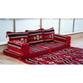thumbnail image 3 of Burgundy Arabic Floor Sofa Set, Turkish Sofa, Sleeper Sofa, Floor Pillows, Couch Bed, Floor Lounger, Arabic Majlis Seating, Foldable Sofa Bed, 3 of 3