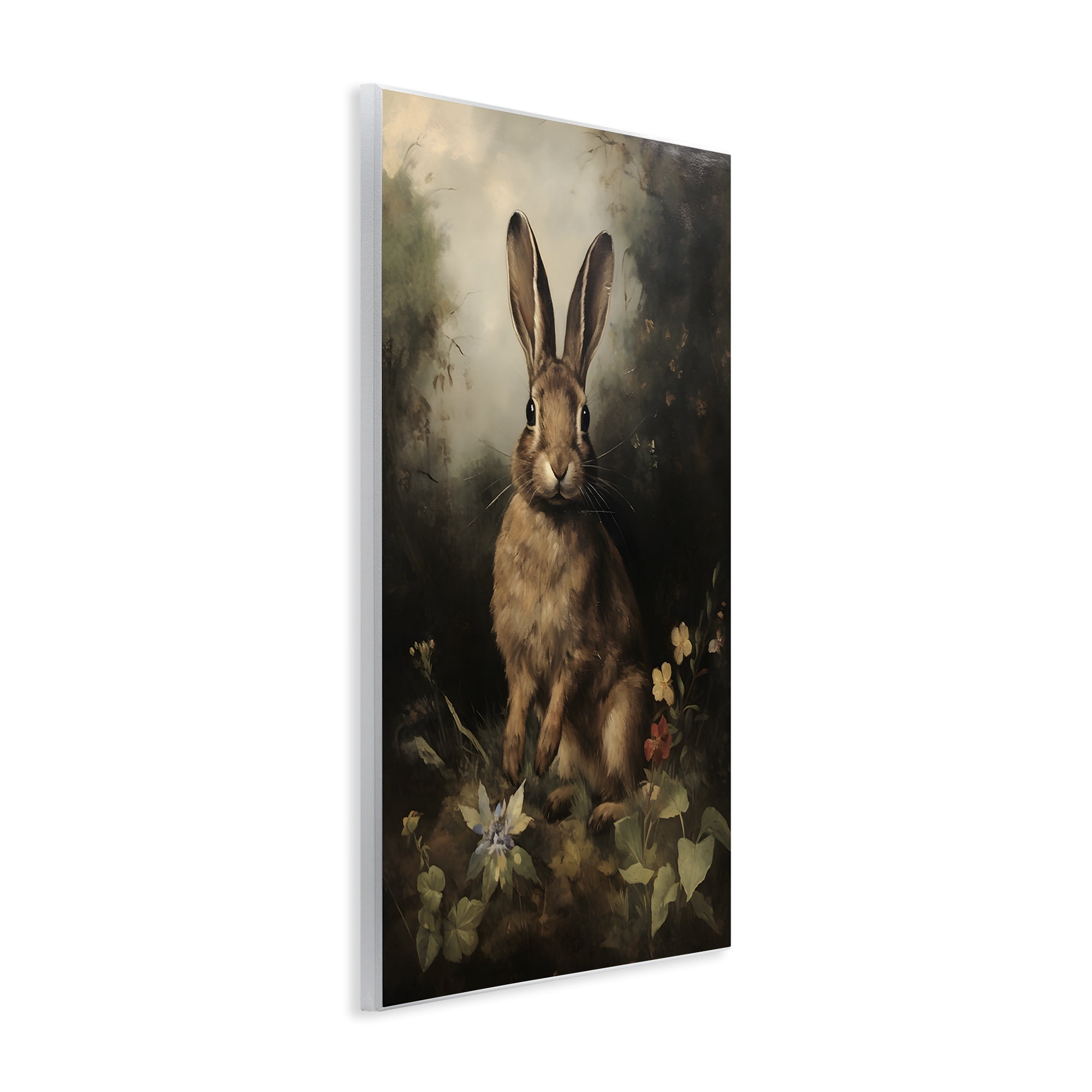 Stupell Industries Bunny in Nature Animals & Insects Painting Unframed Art Print Wall Art, 10 x 15
