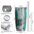 thumbnail image 6 of 20 Oz Great Pyrenees Dog and Flower Coffee Tumbler Double Wall Insulated Stainless Steel Water Bottle | Metal Reusable Thermoses Flask with Cup Cap | Leak & Sweat Proof with Anti-Dust Lid, 6 of 7