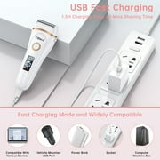 3 IN 1 Womens Electric Razor, Painless Lady Shaver Waterproof Wet & Dry Low Noise Body Hair Remover Epilator Bikini Trimmer Grooming Kit W/ LED Display for Leg Arm Armpit Underarms