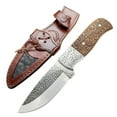 thumbnail image 2 of TheBoneEdge 9" Engraved Blade Rose Wood Handle Custom Hand Made Tracker Hunting knife With Sheath, 2 of 2