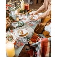 thumbnail image 3 of Winter Gnome Placemats Set of 4 Christmas Tree Leaves Flower Snowflake Ball Retro Linen Heat Insulation Washable Place Mats, Rustic Non-Slip Table Mats for Dining Table Party Kitchen Decor,13x19 Inch, 3 of 4