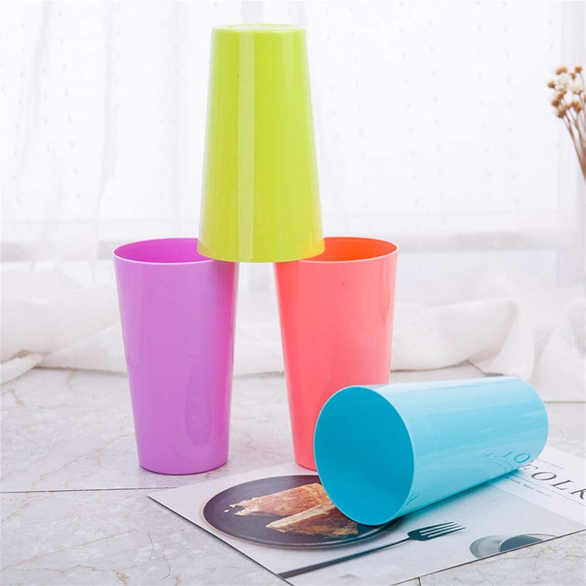 Multi Use Plastic Drinking Cups Ribbed Design 5oz - BH Medwear