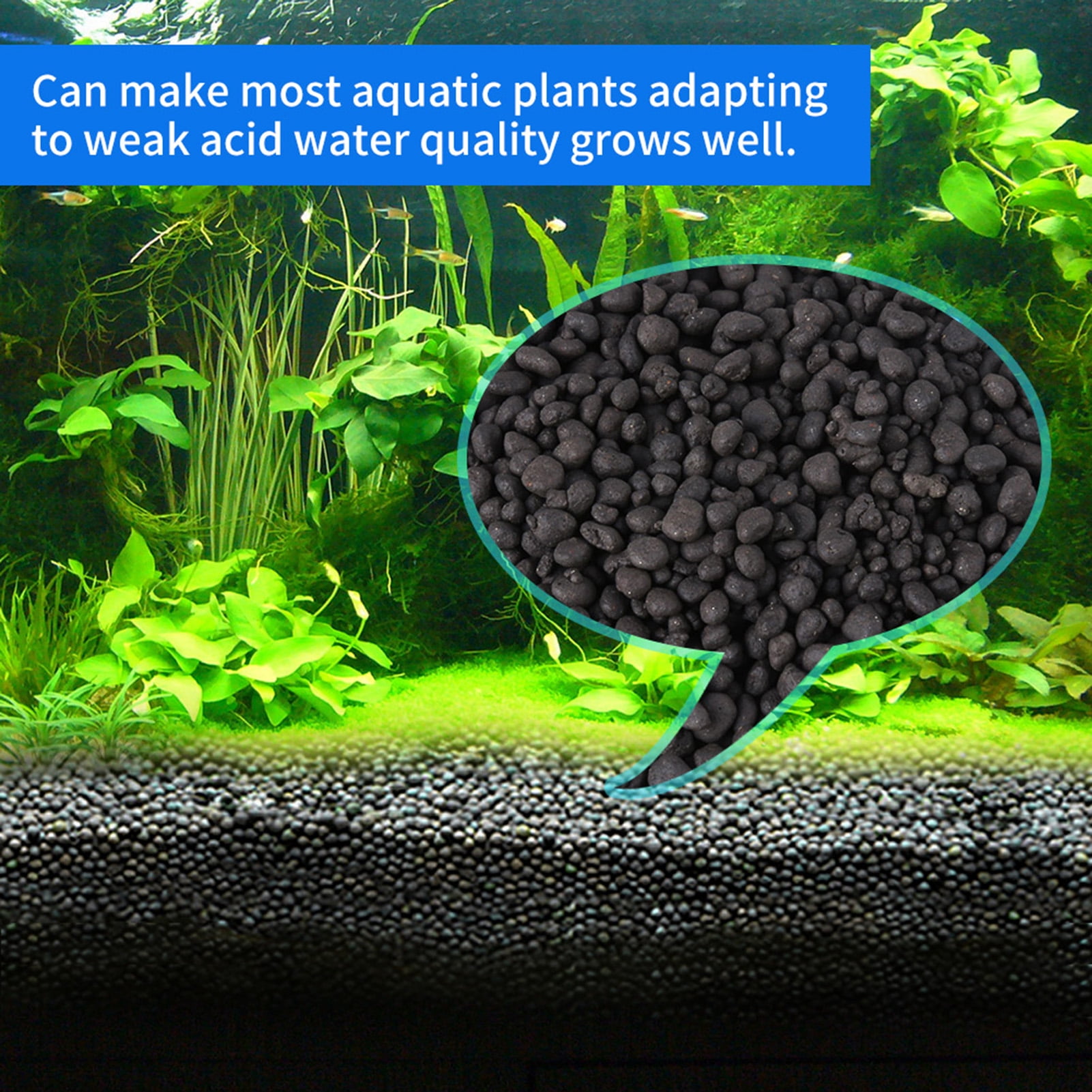 1000g Aquarium Mud, Promote Plants Growth Fish Tank Bottom Water Grass Seeds Plant Sand for the Most Types of Grass
