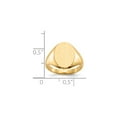 thumbnail image 5 of 14K Yellow Gold Ring Band Signet 13.0x10.0mm Closed Back, Size 8, 5 of 5