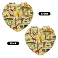 thumbnail image 2 of Kdxio Ethnic African Pocket Mirror, 1X/2X Travel Makeup Mirror 2-Sided Folding Small Mirror Portable Double-Sided Magnifying Cosmetic Mirror for Gift-Heart Shape, 2 of 9