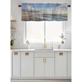 thumbnail image 2 of Kitchen Valances for Window, Seaside Scenery Landscape Water Waves Light Filtering Rod Pocket Valance Curtain, Nature &nbsp;Short Curtains Window Topper for Bedroom Bathroom Living Room 54x18in, 2 of 7