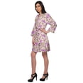 thumbnail image 3 of Moomaya Short Robe For Women Plus Size Printed Cotton Robe Lightweight Nightwear, 3 of 5