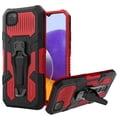 thumbnail image 2 of for Samsung Galaxy A22 5G Rugged Heavy Duty Dual Layers Hybrid Shockproof Protective with Built in Metal Clip Holder & Kickstand Cover ,Xpm Phone Case [Red], 2 of 7