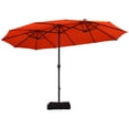 thumbnail image 3 of Patiojoy Parasol de Patio Extérieur à DEL Double Face de 15 Pieds avec Base Orange, 3 of 5