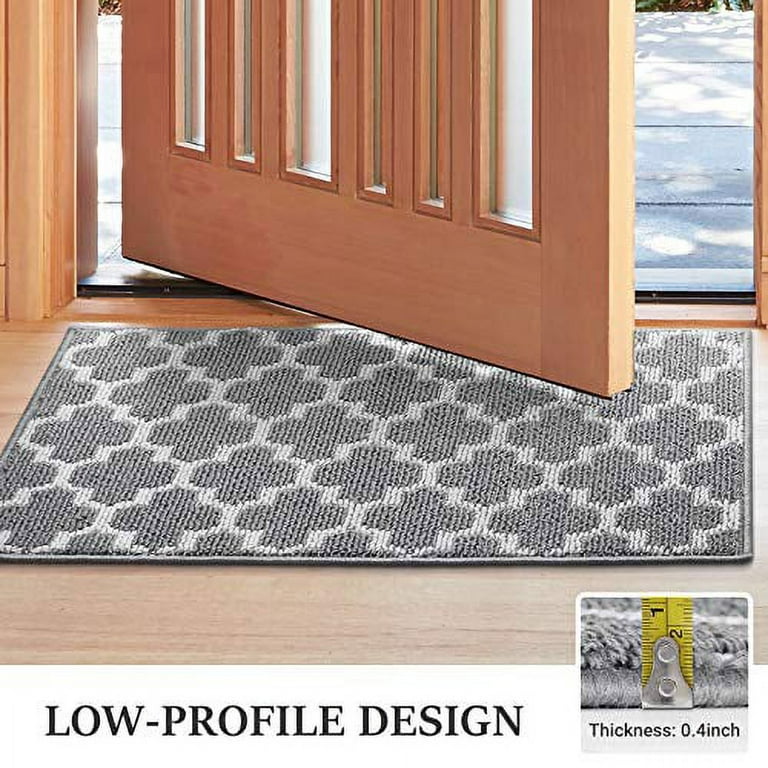 Olanly Dirt Resistant Entrance Door Mat Outdoor Soft Kitchen Rug Non-Slip  Floor Protector Clean Feet Absorbent Welcome Doormat