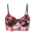 thumbnail image 2 of Camisola de encaje floral para mujer, top corto, sujetador, chaleco, camisola con tirantes finos METRO, 2 of 9