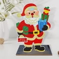 thumbnail image 3 of DIY escritorio diamantes madera diamantes pintura adorno de mesa (Papá Noel) 2 piezas, 3 of 5